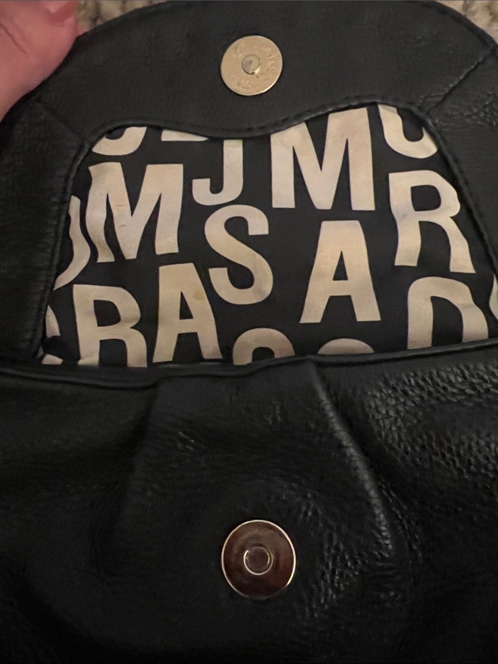 Marc by Marc Jacobs Black Leather Saddle Crossbody with Gold Plaque - Picture 6 of 7